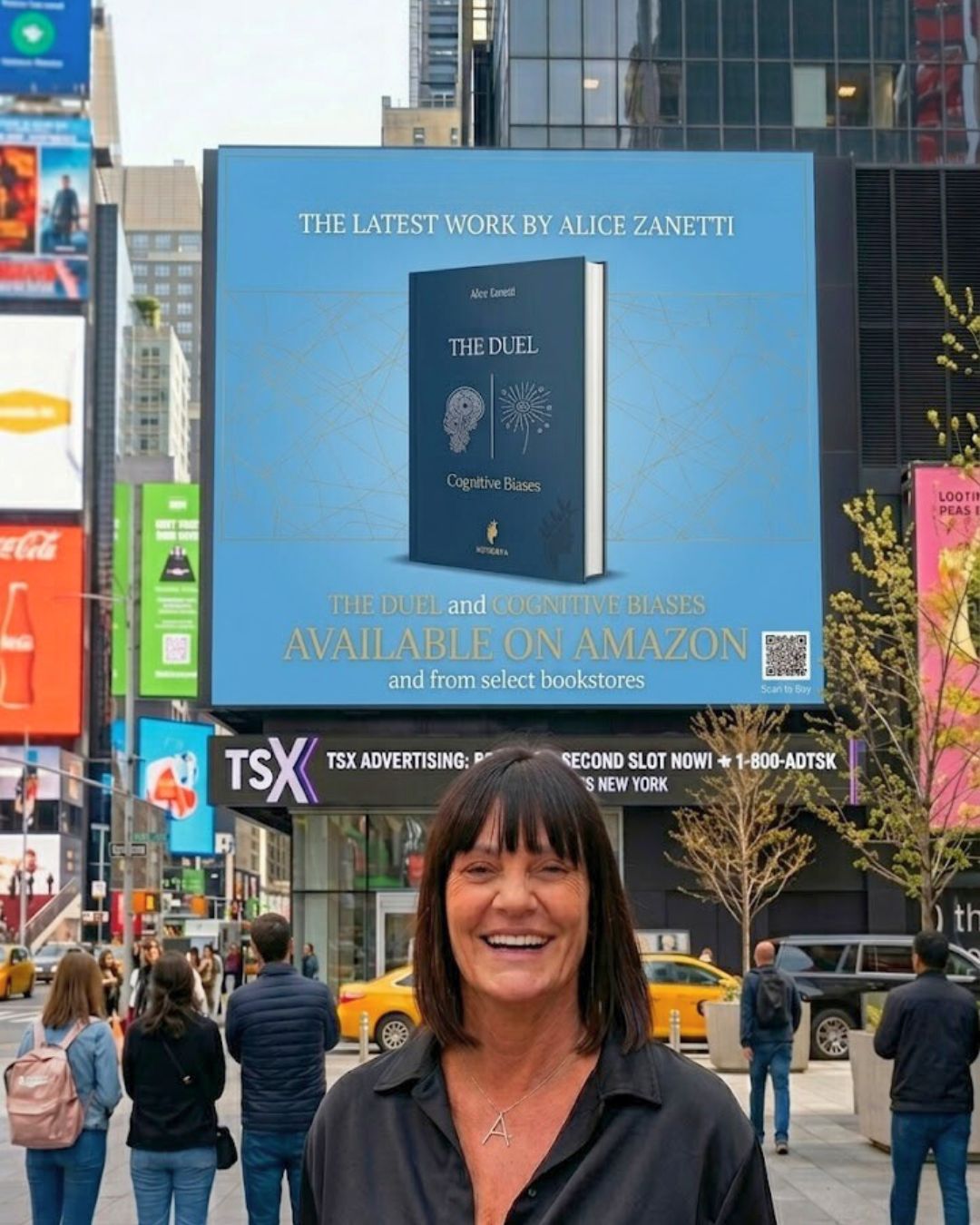 Alice Zanetti a Times Square — The Duel sullo schermo TSX